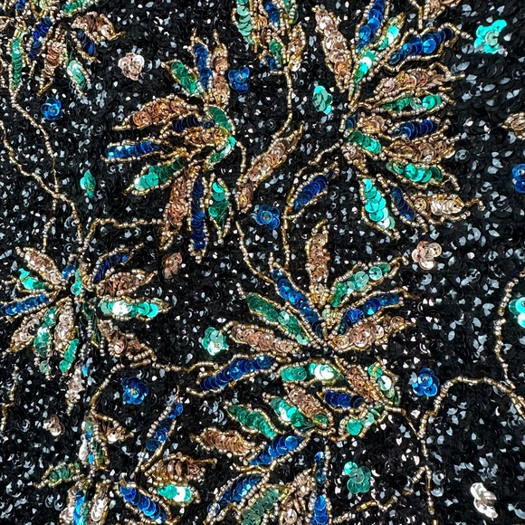 Vintage 50’s 60’sGene Shelly's Womens Sequin Dress 100% Wool Floral Pattern - Picture 6 of 10